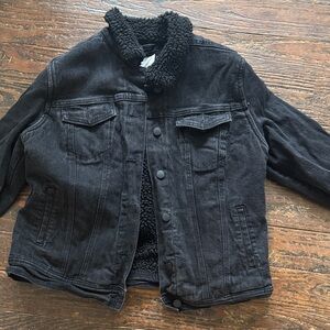 Universal Thread Black Sherpa-Lined Jacket